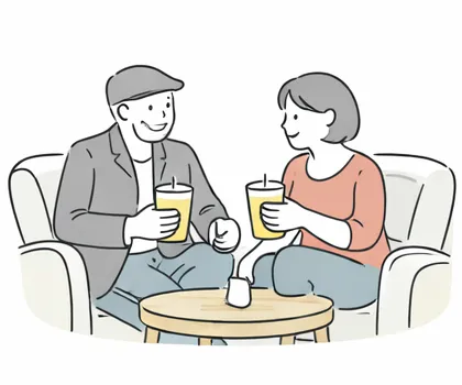 Relaxed hospitality atmosphere created by vintage furniture