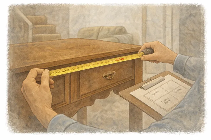 Measuring furniture before buying second-hand