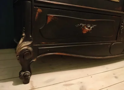 Vintage Retro Antique Unusual Unique Curved Top Double Wardrobe Free Standing — image 3