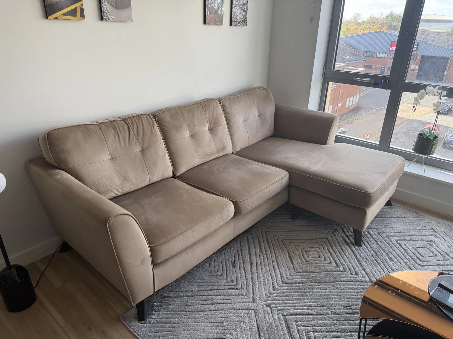 3 seater DFS sofa with chaise long