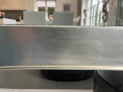 Elegant & Ornate Silver & Glass Console Table — image 5