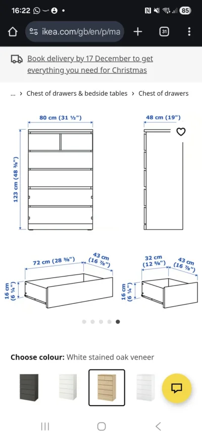 Ikea Malm Drawers — image 3