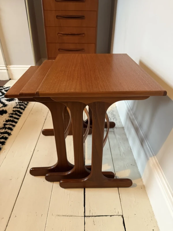 1960's G Plan 'Fresco' Teak Nesting Tables Set Of 3 Mid Century Modern — image 3