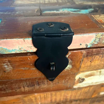 Solid Reclaimed Wood Antique Style Storage Box 50 × 50 × 47 cm — Collection Only — image 6