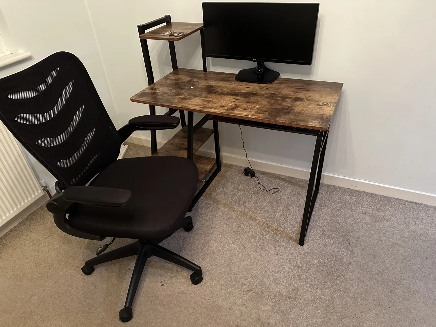 Computer desk and chair