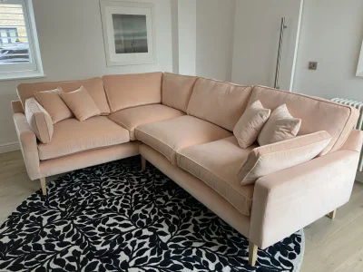 Brand new corner sofa in luxury Linwood velvet — image 10