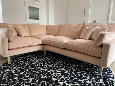 Brand new corner sofa in luxury Linwood velvet — image 6