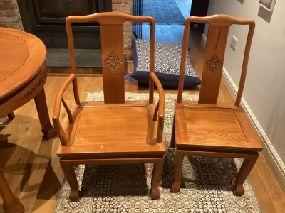 Elegant Solid Wood Dining Table with 8 Matching Chairs — image 2