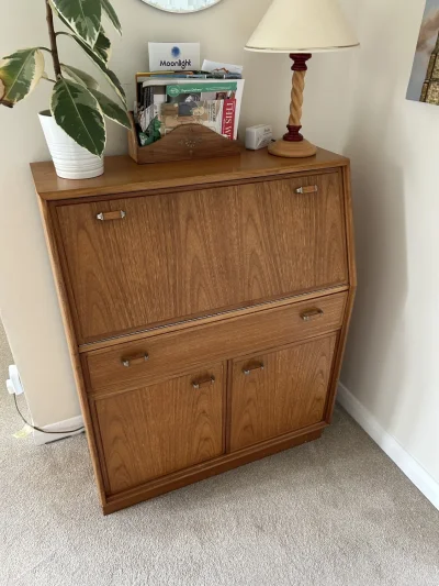 Mid century modern teak bureau