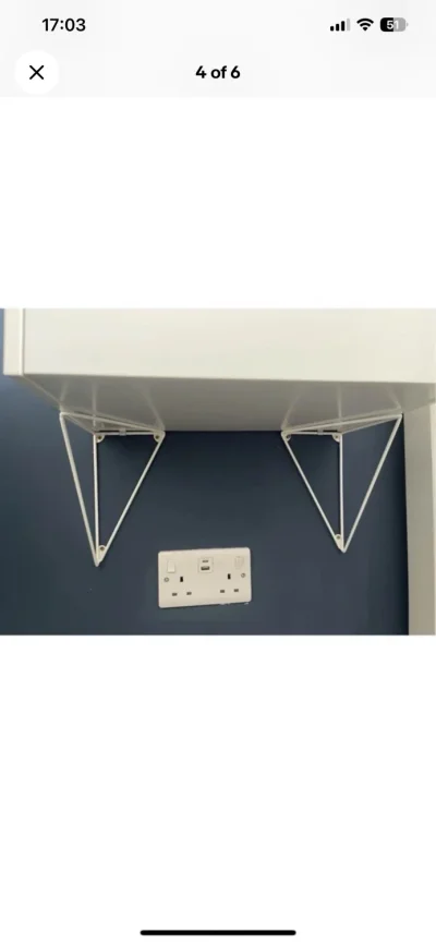 Maze Pythagoras Drawers - White (Pair) with Porcelain White Brackets — image 3