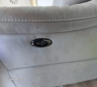 Sofology 3-seater grey fabric sofa, chair with power recliner, storage — image 5