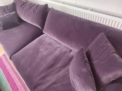 Loaf Squishmeister Extra-Large Sofa – Deep Purple Clever Velvet – Excellent Condition — image 2