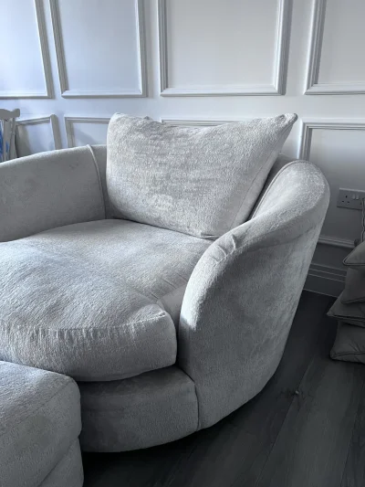 Swivel Cuddle Chair with Footstool — image 5