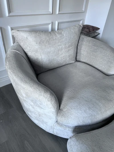 Swivel Cuddle Chair with Footstool — image 4