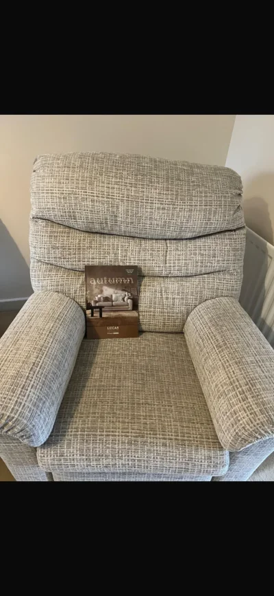 2x Ellis Fabric Reclining Armchairs — image 2