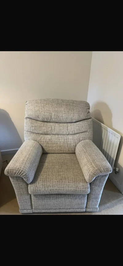 2x Ellis Fabric Reclining Armchairs — image 7