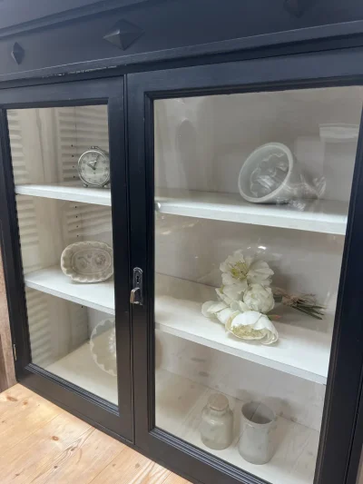 Edwardian vintage hand painted glazed cabinet — image 6