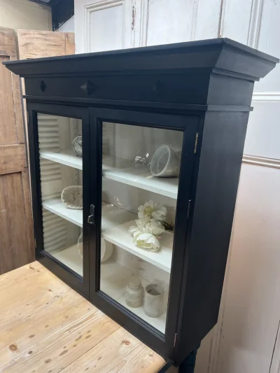 Edwardian vintage hand painted glazed cabinet — image 2