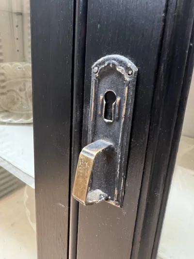 Edwardian vintage hand painted glazed cabinet — image 5