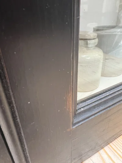 Edwardian vintage hand painted glazed cabinet — image 9