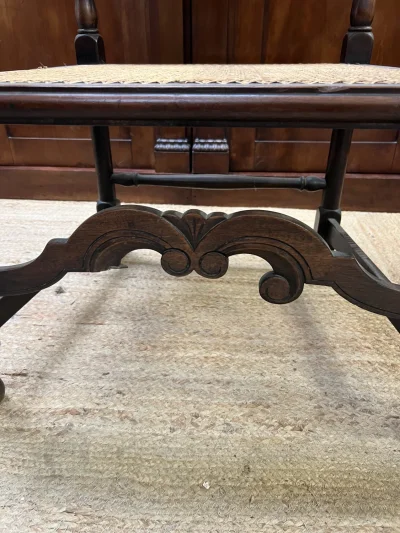 Edwardian cane seat carver chair — image 9