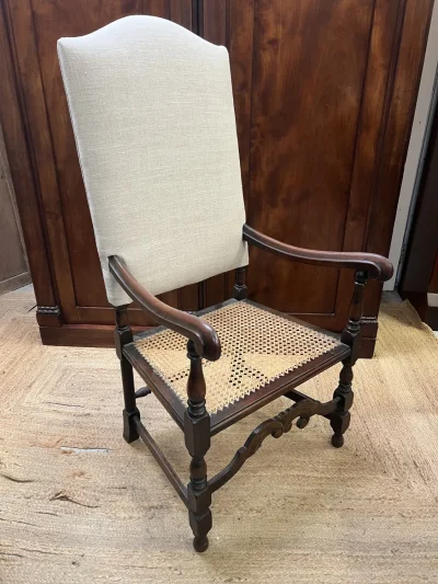 Edwardian cane seat carver chair — image 2