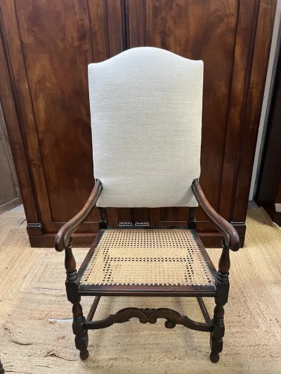 Edwardian cane seat carver chair — image 3