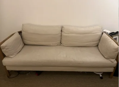 Soho Home Sydney Cane Sofa, Washed Linen Flax