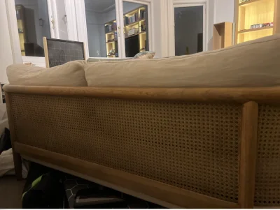 Soho Home Sydney Cane Sofa, Washed Linen Flax — image 2