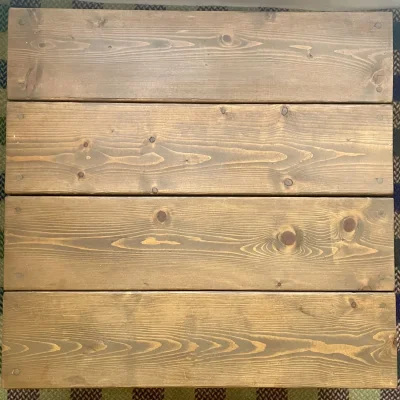 Hand‑Restored Solid Wood Coffee Table with Rustic Finish and Lower Shelf — image 3