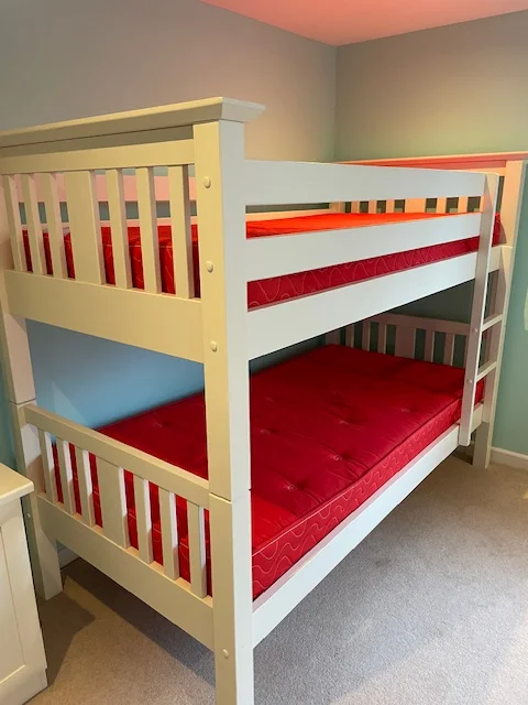 Solid Pine Bensons Bunk Beds – Stone White – Hardly Used – Converts to 2 Singles