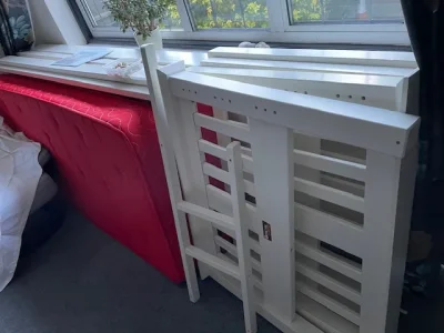 Solid Pine Bensons Bunk Beds – Stone White – Hardly Used – Converts to 2 Singles — image 7