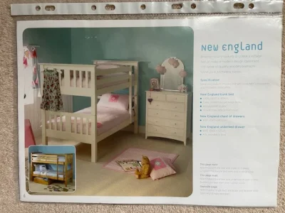 Solid Pine Bensons Bunk Beds – Stone White – Hardly Used – Converts to 2 Singles — image 4