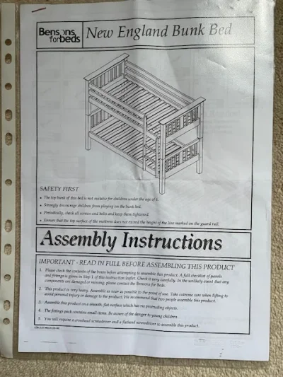 Solid Pine Bensons Bunk Beds – Stone White – Hardly Used – Converts to 2 Singles — image 8
