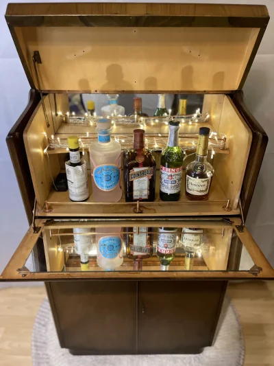 1960 Nathan Cocktail Cabinet with Mirrored Interior — image 4