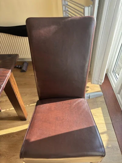 Vintage Solid Wood Dining Set with Sideboard and Upholstered Chairs — image 3