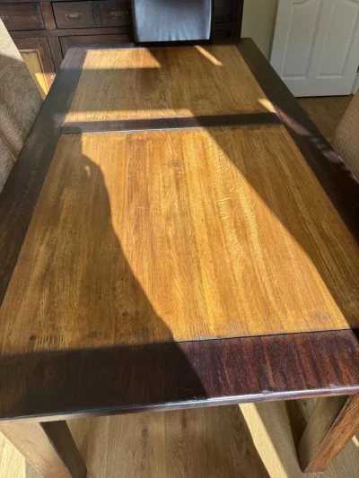 Vintage Solid Wood Dining Set with Sideboard and Upholstered Chairs — image 2