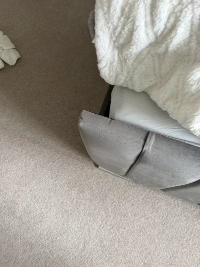 Dark Grey Velvet King Size Bed — image 7