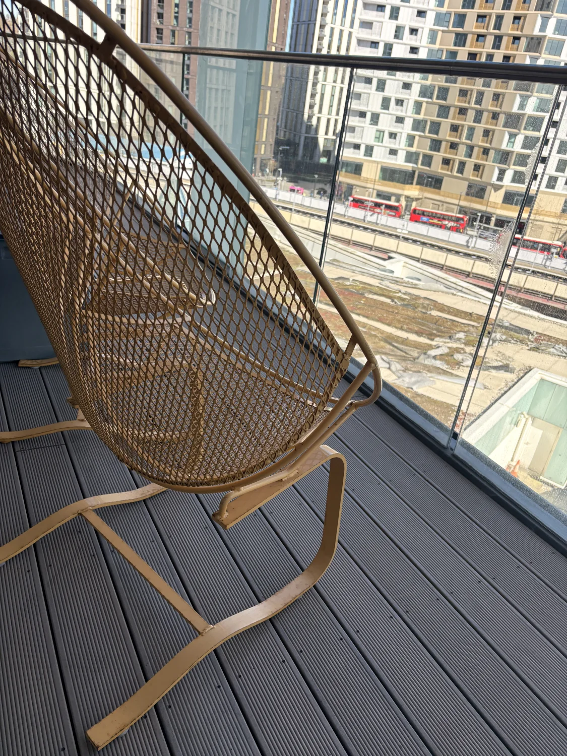 Set of 2 EMU Round style designer outdoor /indoor mesh rocking lounge chairs