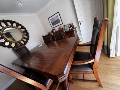 Elegant Vintage Dining Table and Chairs Set — image 2