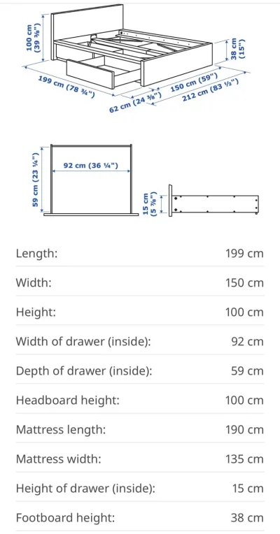 Stylish Modern Bed with Storage Drawers - Perfect for Any Bedroom — image 4