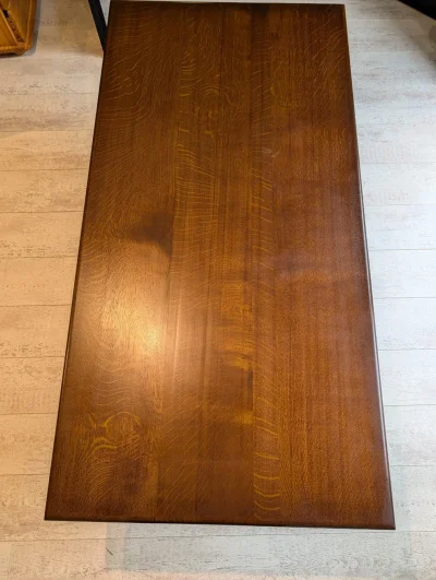Stunning Vintage Solid Wood Coffee Table with Elegant Turned Legs — image 3