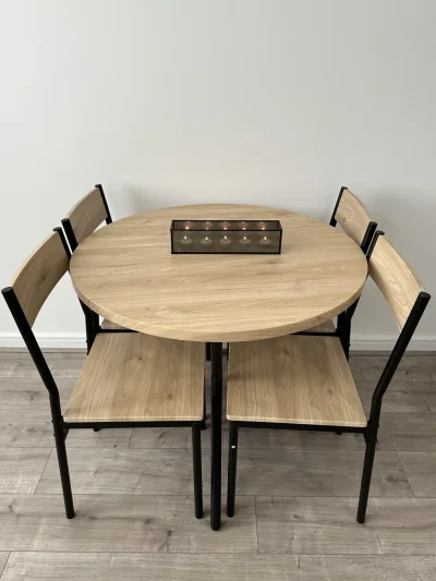 Round Dining Table with 4 Chair Set — image 3