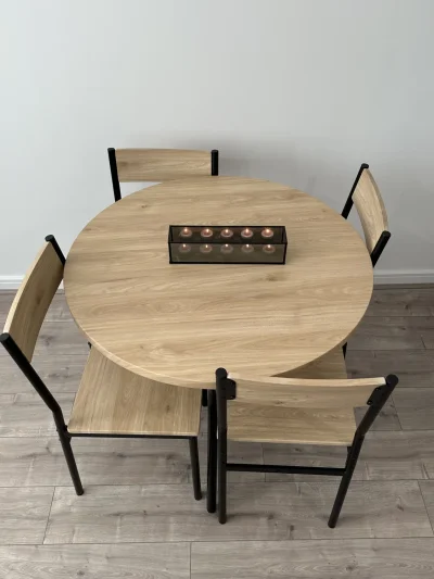 Round Dining Table with 4 Chair Set — image 4
