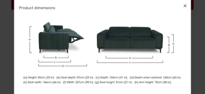 3 seater electric recliner sofa — image 6