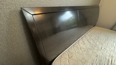 King-size bed with mattress and two side tables — image 6