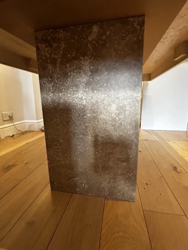 6-8 Seater Beige with brown taupe centre Marble dining table — image 7