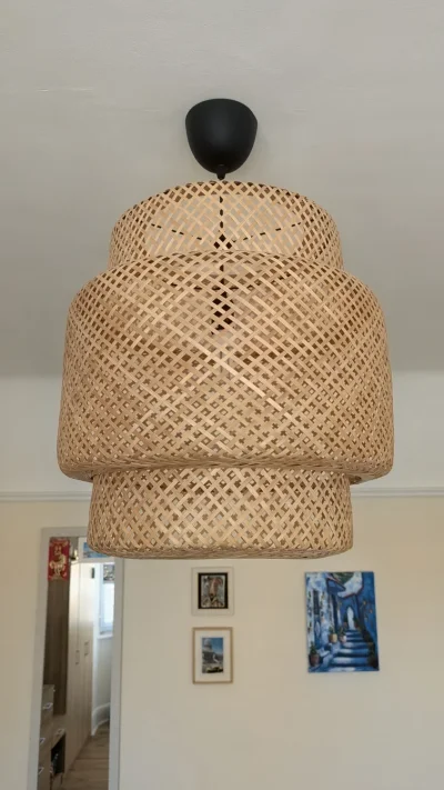 Boho Rattan Decor Set ✨ IKEA SINNERLIG Lamps + Shelf + Lantern — image 4