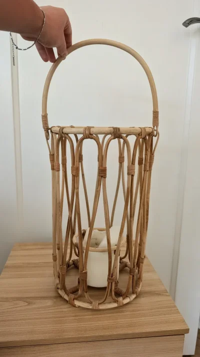 Boho Rattan Decor Set ✨ IKEA SINNERLIG Lamps + Shelf + Lantern — image 5