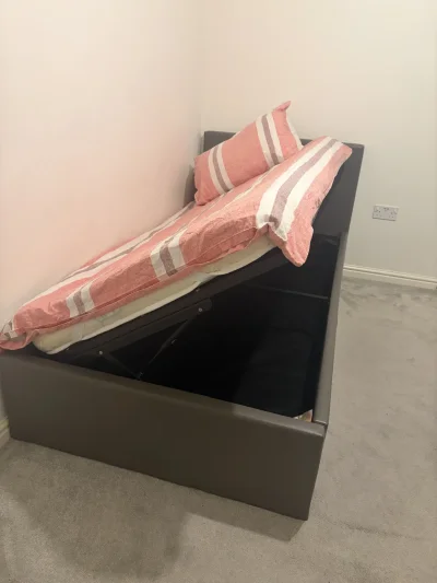 Leather Single Bed — image 2